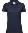 T1409 1409 Tee Jays Ladies Luxury Stretch V Neck Polo Shirt Navy colour image